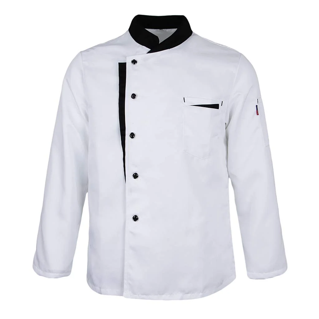 Ресторанный пиджак шеф-повара с длинным рукавом, Кухонное пальто повара для мужчин и женщин, униформа официанта для отеля, пекарни, рабочая одежда