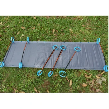 

Folding Bed Ultra Light Rest Outdoor Camping Climbing Travel Hiking Aluminium Frame Sturdy Cot Single Sleeping Mat Portable