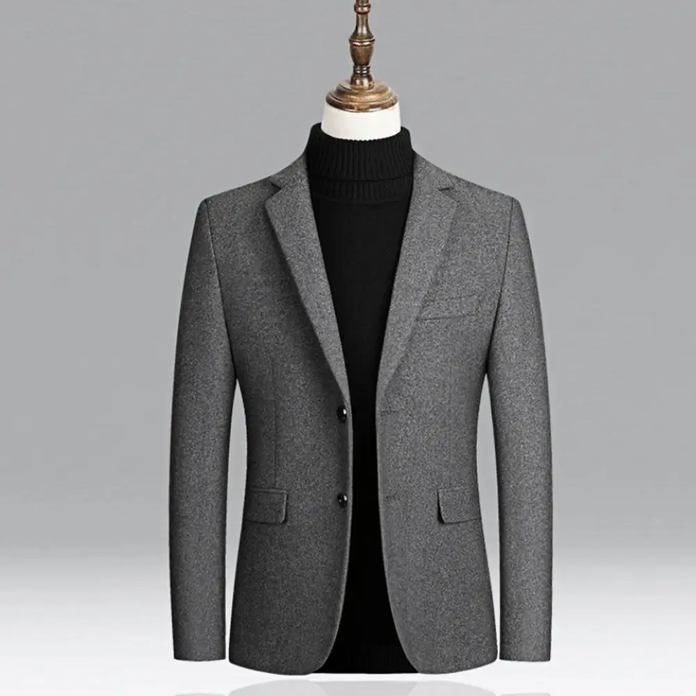 Men Suits Jackets Men Two Buttons Lapel Suit Coat Wool Blends Casual Solid Business Coats and Jackets