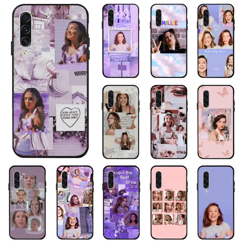 

Millie Bobby Brown Stranger Things Phone Case funda cover For Samsung Galaxy A note S 9 10 40 50 51 71 30 21 s 20 E j4 plus M21
