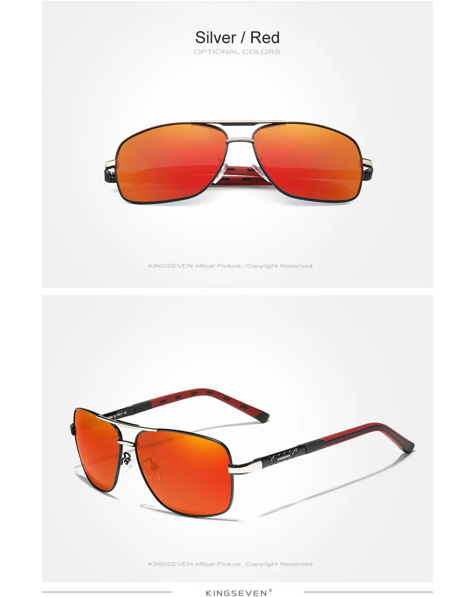 KINGSEVEN 2020 Aluminum Brand Pilot Polarized Sunglasses Men Women Fashion Frame Male Sun Glasses For Driving Oculos de sol