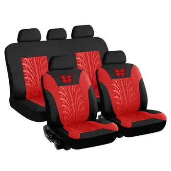 

9pcs Set Universal Styling Full set Butterfly 3D Tire Print Interior Accessories Automobile Protector Car Seat Cover