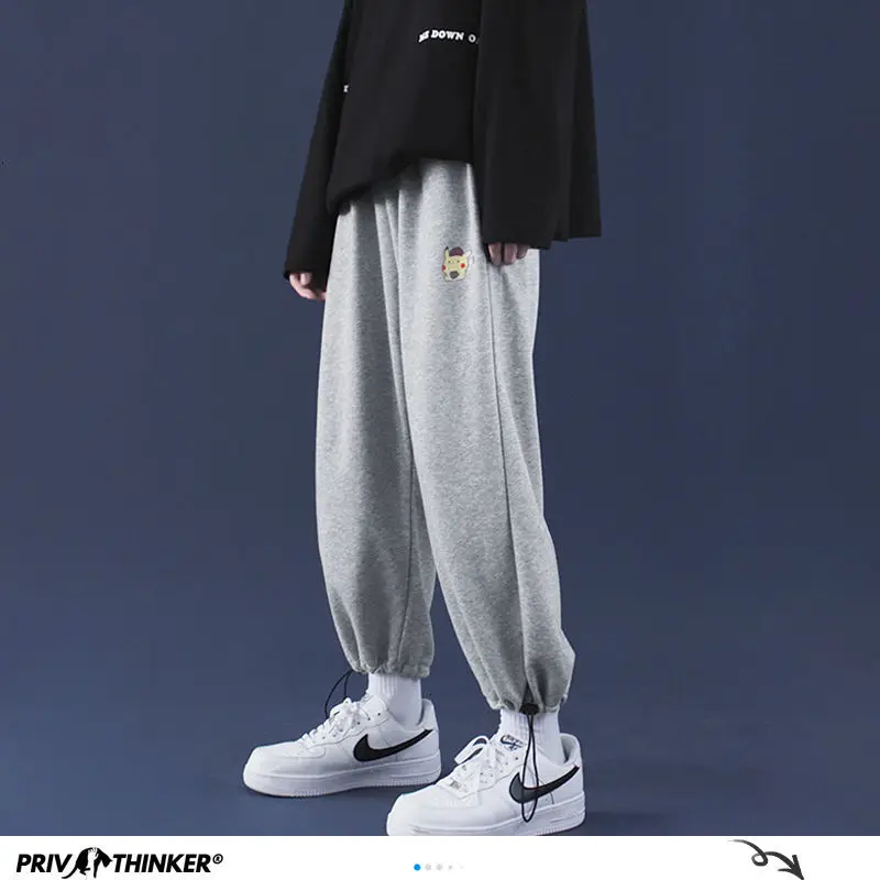 Privathinker Hip Hop Men's Sweatpants Carton Printed Men Black Gray Loose Pants 2020 Korean Man Casual Harem Pants Trousers Privathinker Hip Hop Men's Sweatpants Carton Printed Men Black Gray Loose Pants 2020 Korean Man Casual Harem Pants Trousers