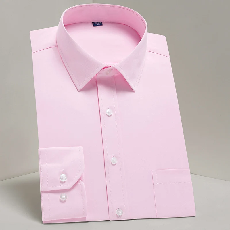 Breast Pocket White Formal Shirt Mens 