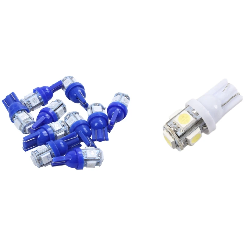 30 шт./упаковка запасные белые светодиодные лампы T10 168 2825 W5W 5050 5 SMD | Автомобили и