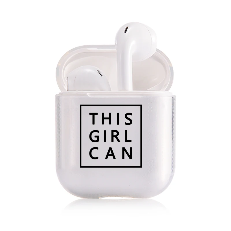 Беспроводной чехол Airpods с надписью Love Heart Rainbow Red Letter, защитный прозрачный чехол для наушников, классный портативный милый чехол для наушников - Цвет: I201175