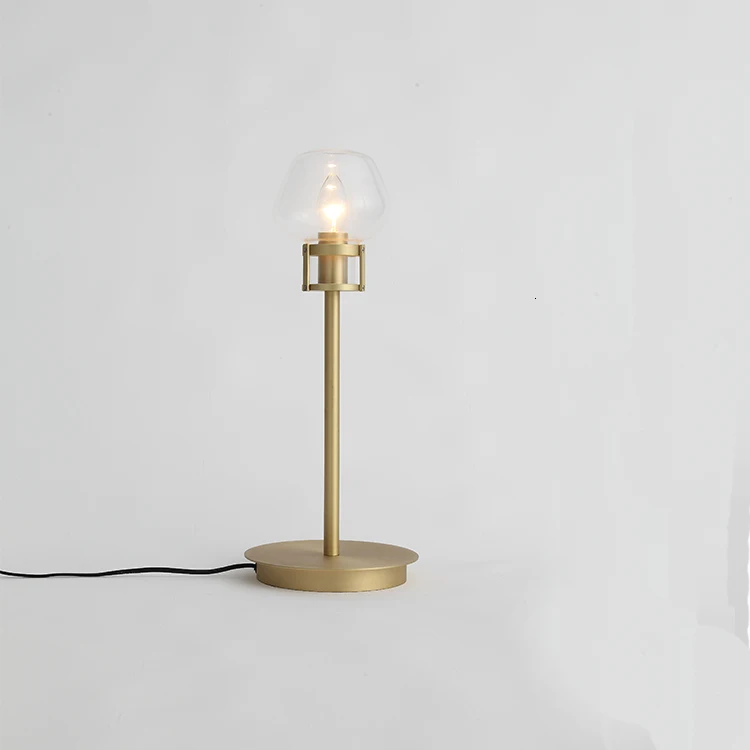 

industrial style gold color table light energy saving desk lights clear lampshade energy saving lights