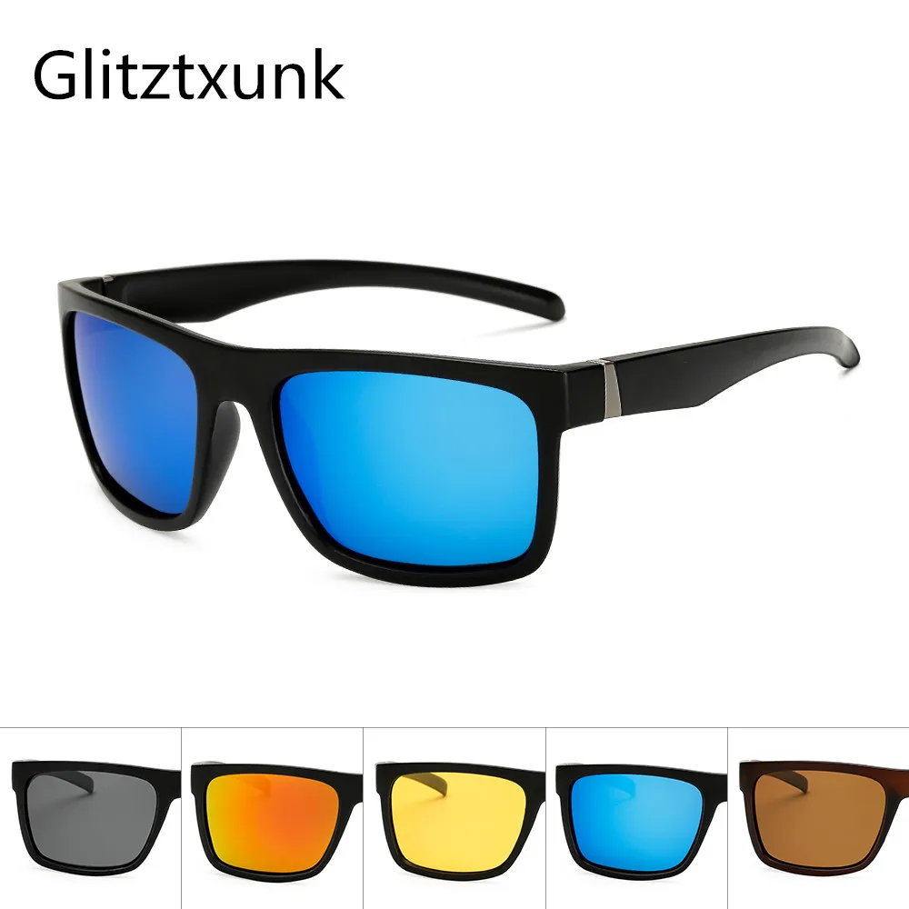 Glitztxunk новинка поляризационные солнцезащитные очки для мужчин квадратные Ретро