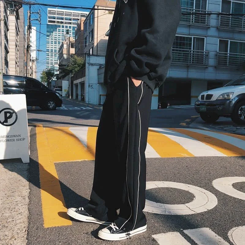 Couple Suit Men And Women Spring And Autumn Leisure Sports Hong Kong Style Suit Hip-hop Trend Wild Sports Leisure Neutral Korean men's outfit sets