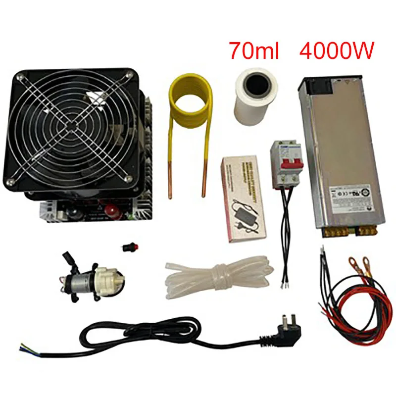 free ship 4000W ZVS Induction Heater High frequency Heating PCB Board Melted Metal+Coil+70/150ml crucible+power supply | Инструменты
