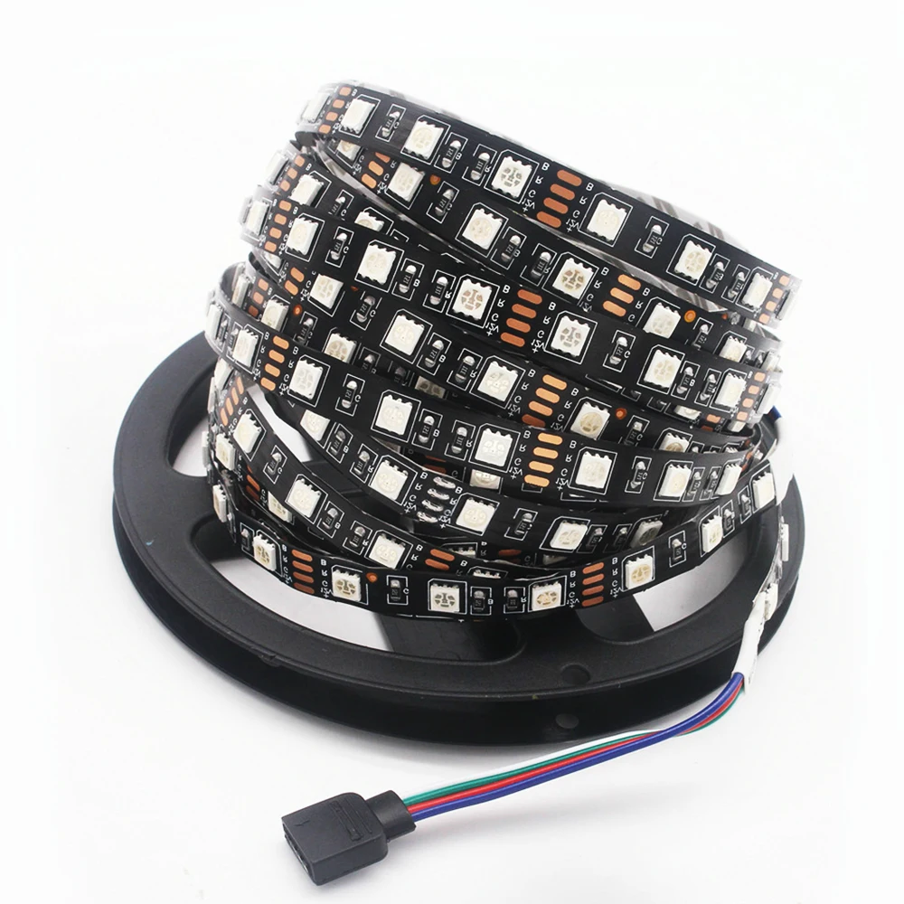 

5M/lot LED Light Strip RGB 5050 60Led/M 12V LED Strip Lights IP65 IP22 5050 Tape Lamp Diode Ribbon Flexible For TV Backlight