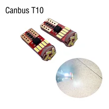 2pcs T10 led canbus T10 15led 4014 smd LED No OBC Error 194 168 W5W T10 15smd canbus non polarity LED Wedge bulb car-styling