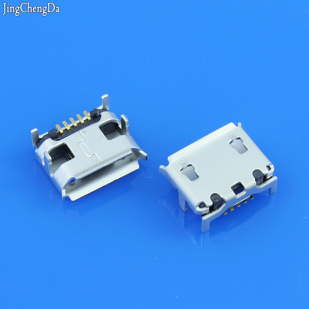 

JCD 1pcs 4 feet DIP 5P SMD Micro USB Connector V8 Port Charge Socket Micro USB Jack Big Horn 7.2mm