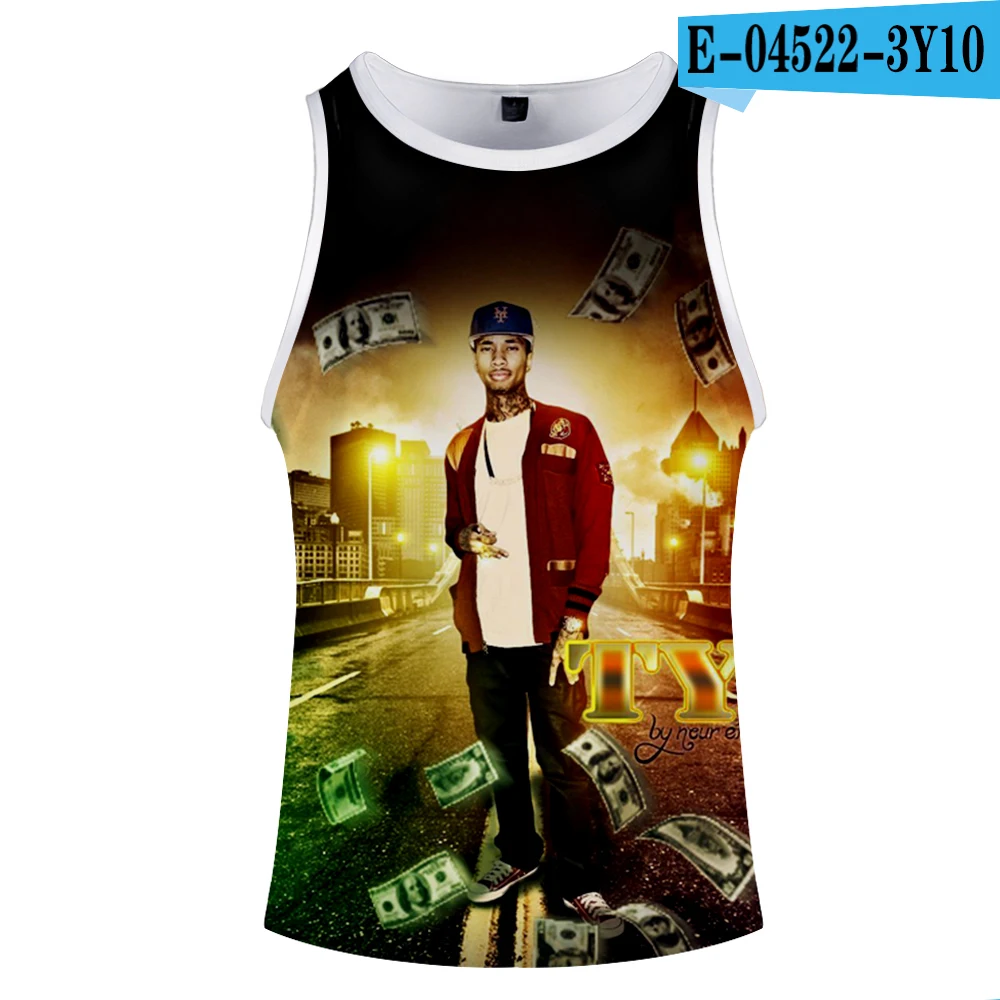 Новинка,, Tyga, 3D принт, топы, женские, мужские, летние, крутые, без рукавов, жилет,,, Повседневная Уличная одежда - Цвет: 5