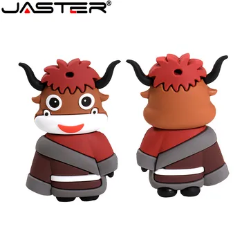 

JASTER cartoon USB2.0 flash drive cattle pen drive U disk 4GB 8GB 16GB 32GB 64GB 128GB Halloween gift free shipping
