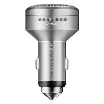 

Mobile Phone Aluminum Casing Air Purifier Tablet Power Adapter Portable Fast Charging Dual USB With Aroma Diffuser Car Charger