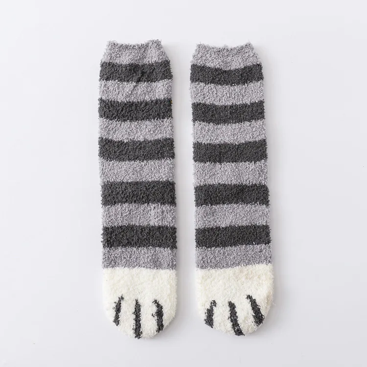 Women's Cat Paw Winter Warm Thick Sleeping Floor Socks image 6
