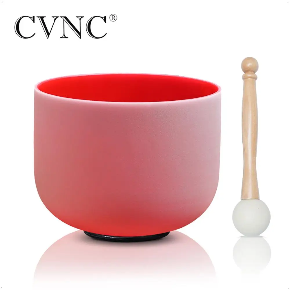 

CVNC 8/10/12" Note C Root Chakra Frosted Quartz Crystal Singing Bowl Free Shipping Cost