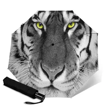 

Tiger creative men's and women's automatic three fold umbrella rainy day colorful fashion umbrella