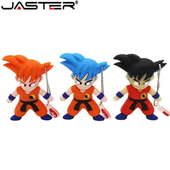 

JASTER Pen Drive Cartoon Real Capacity 8GB 16GB 32GB 64GB 128GB USB 2.0 Dragonball SON GOKU Pendrives Flash Memory Stick Gifts