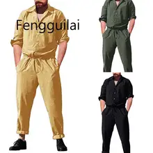 Новые мужские комбинезоны спецодежда с длинными рукавами осенние брюки рабочие брюки больших размеров с карманами Повседневный Комбинезон мужской M-3XL