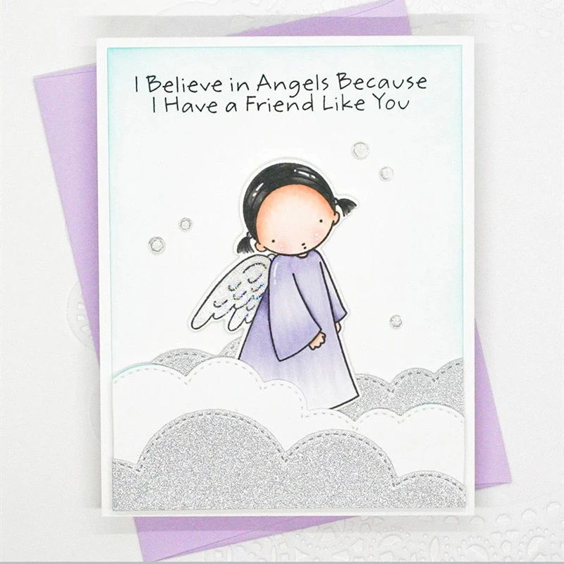 

3D 2019 New Arrival Metal Cutting Die And In Scrapbooking For Paper Making Merry Christmas Angel Embossing Frame Card Stamp Set