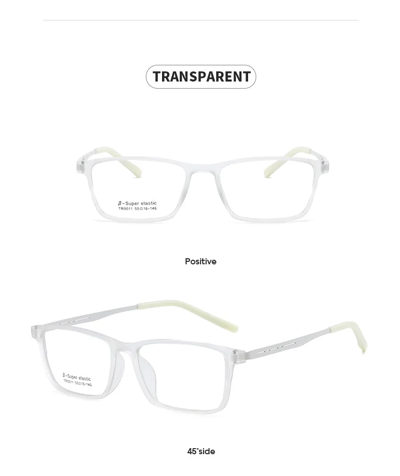 UVLAIK TR90 Pure Titanium Glasses Frame Men Square Anti Blue Light Computer Goggles Eyeglasses Women Prescription Eyeglass Frame clear blue light glasses