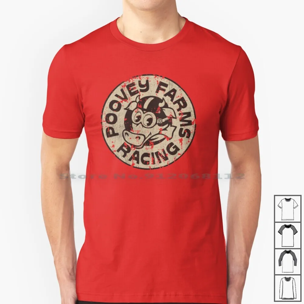 Poovey Farms Racing T-Shirt Vintage T-Shirt 100% Cotone Sterling Dangerzone Zona Di Pericolo La Zona Di Pericolo Agente Segreto Vintage