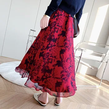 

Women Skirt 2020 Spring and Summer New Floral Print Skirt