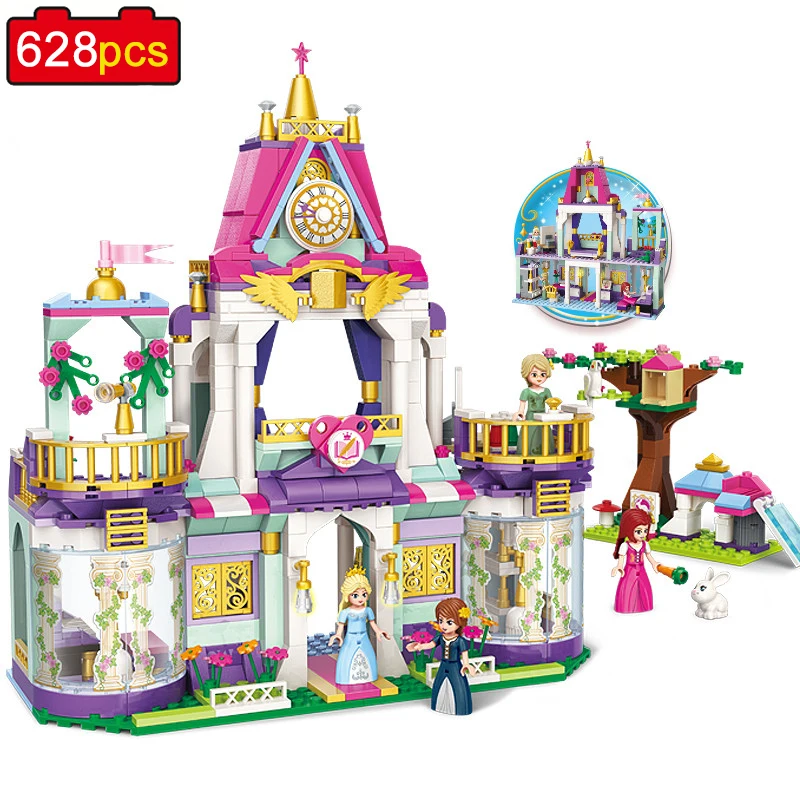 628pcs Friends Series Royal College Building Blocks Set Assembly Princess Castle Block Bricks With Figures Toys Gift For Kids | Игрушки и