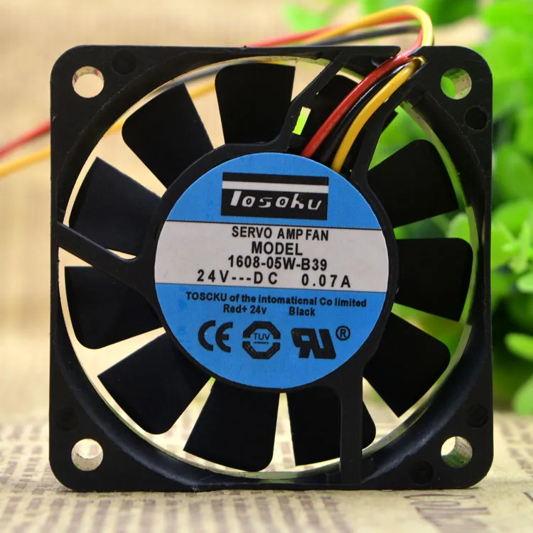 1608-05W-B39 6 см 6015 24V 0.07A защиты электродвигателя Вентилятор охлаждения