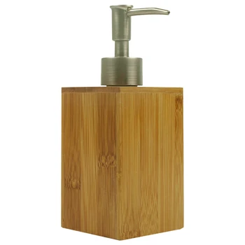 

220mL Bathroom Soap Dispenser Lotion Shampoo Dispenser Bottle Holder Kitchen Bamboo Liquid Hand Soap Dispenser Pump