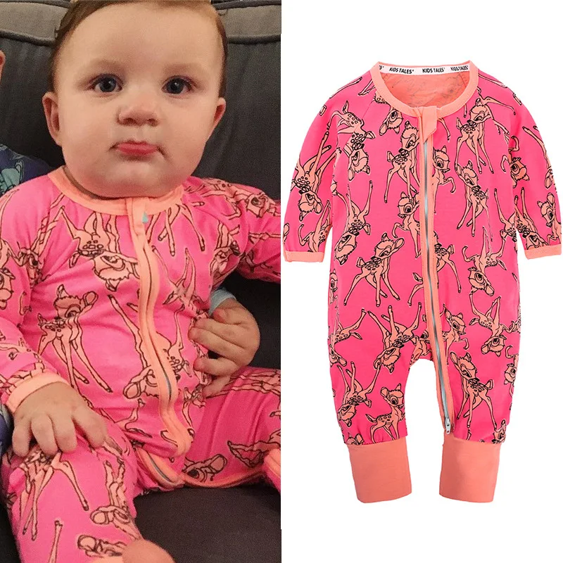 Новинка; Модная одежда для маленьких девочек; детские комбинезоны; Roupas Bebe; Детский комбинезон; Одежда для новорожденных детей; весенние наряды - Цвет: HY2364R