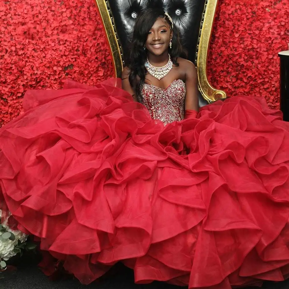 american-black-girls-red-quinceanera-dresses (2)