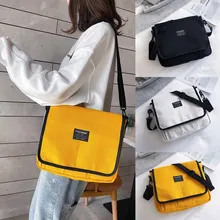 Многоразовая сумка для покупок Женская одноцветная Холщовая Сумка простая Большая вместительная Холщовая Сумка-тоут сумка через плечо посылка