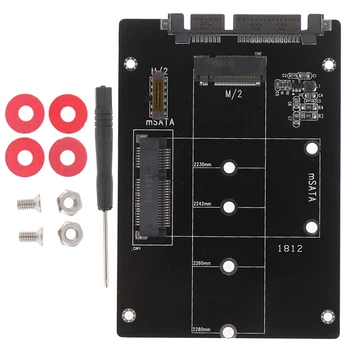 

2 IN 1 mSATA to SATA NGFF M.2 to SATA3 converter adapter card SSD disk drive