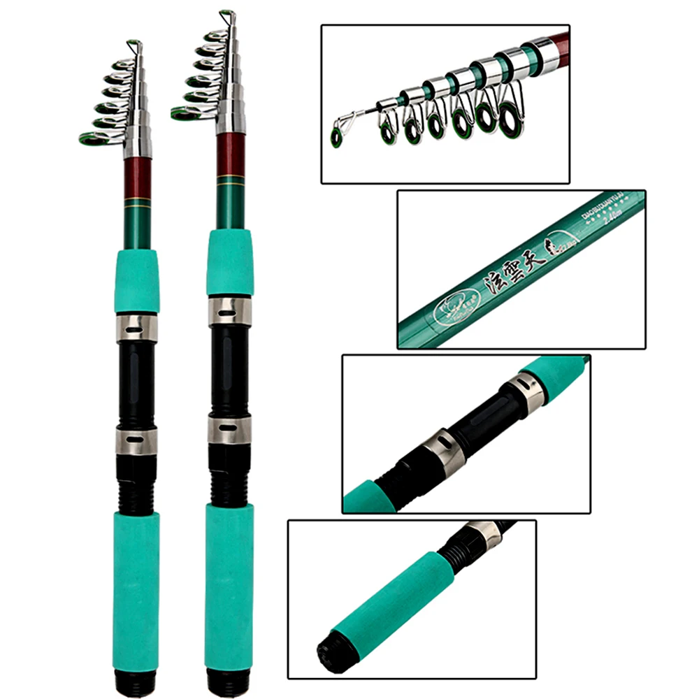 Telescopic Fishing Rod Combo 1.8-3.6 m with Spinning Reel Fishing Set Kit