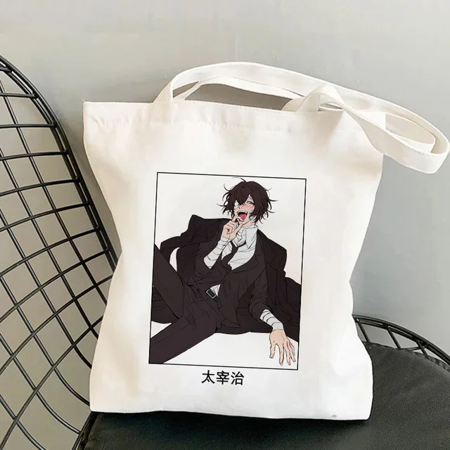 Japan Anime Bungou Stray Dogs Chuuya Nakahara Osamu Dazai Handbags Shoulder Bags Casual Shopping Girls Handbag Women Canvas Bag B132