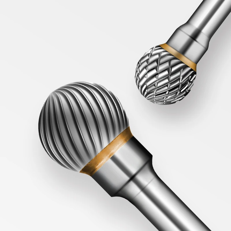 

6-25mm Big D Ball Cutters Tungsten Steel Milling Cutter Carpenter Tools Grinder Rotary Burrs Carbide Rotary File Metal Carving