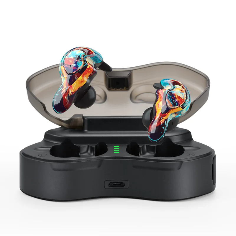 

Aminy New UV sterilization Bluetooth 5.0 headphone IPX6 Waterproof wireless Earbuds HiFi Stereo wireless headphones for phone