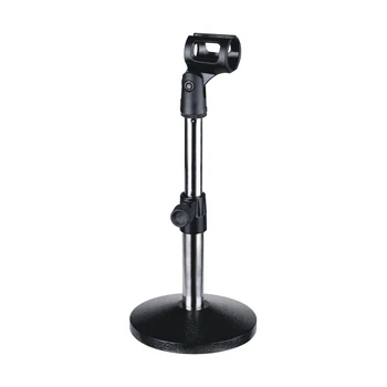 

Retail Microphone Stand Compact Tabletop Microphone Stand Mini Desktop Mount with Height Adjustment