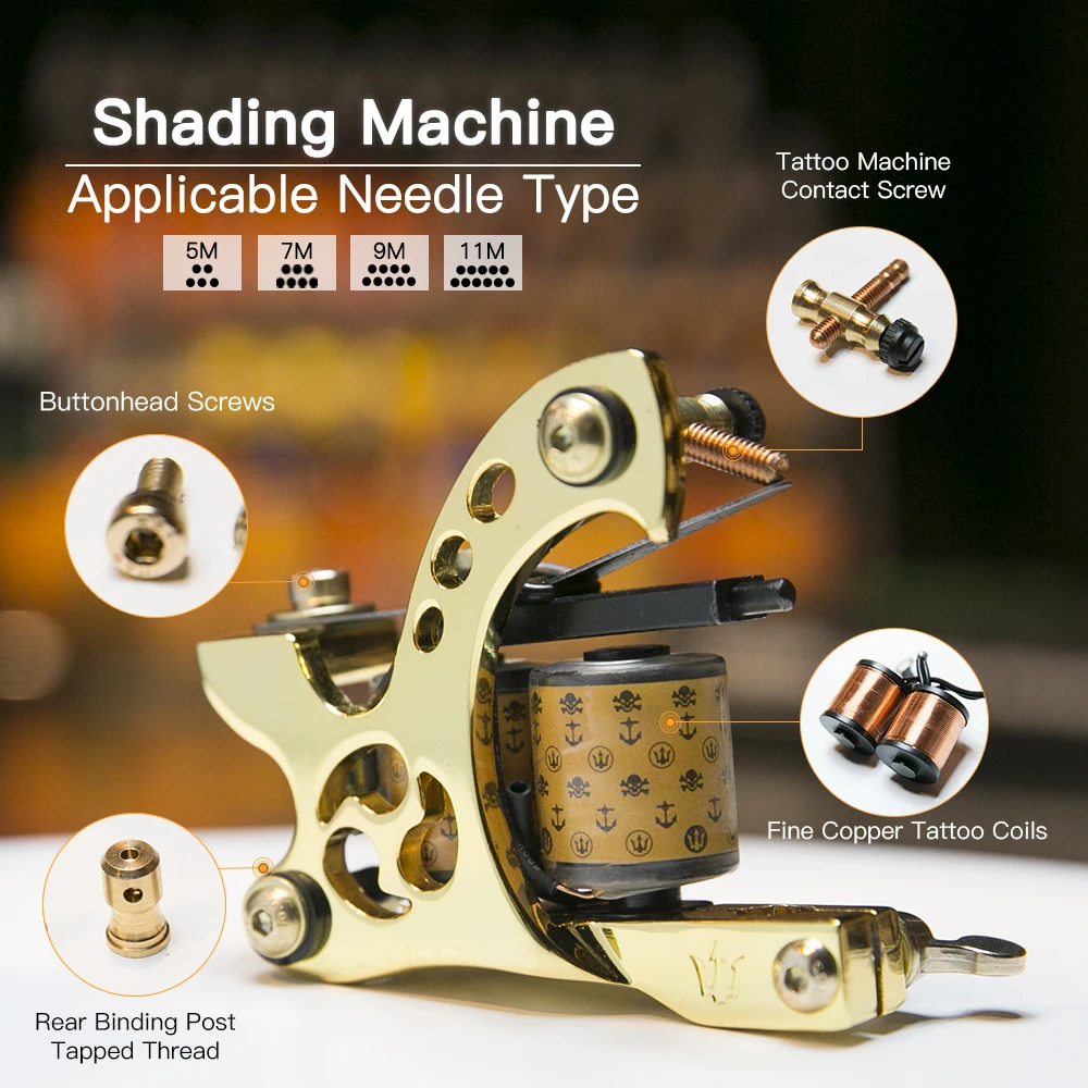 Goede Professionele Legering Tattoo Machine Wrap Coils Tattoo Kits Voor Voering Shading Coloring Levert