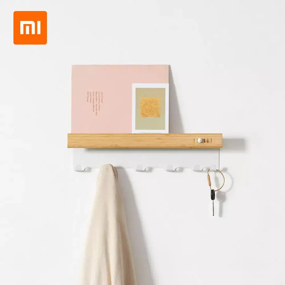 Xiaomi деревянный Нержавеющая сталь одежды крюк стены сумка для наушников ключ