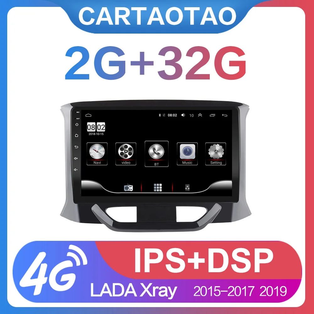 2G+ 32G " 2din Android 8,1 GO автомобильный DVD плеер для LADA X-Ray автомобиль радио gps навигации WI-FI DPS плеер