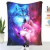 Animal World Wild Wolf Blanket 3D printed flannel blanket adult / child fleece blanket home accessories drop shippng style