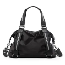 Сумка-мессенджер для ноутбука среднего размера, черная нейлоновая модная повседневная мужская сумка через плечо для покупок, путешествий, кемпинга