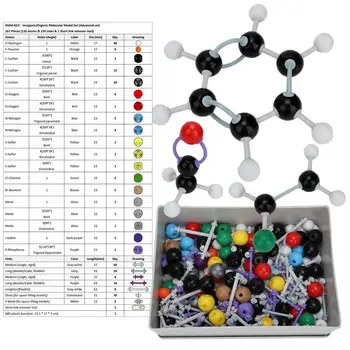 

NEW Wood DIY Crafts 267 Pcs Molecular Organic Inorganic Structure Kit Link Model Set for Student Teacher