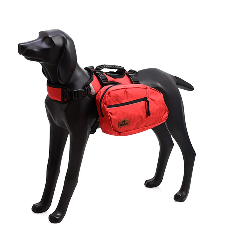 Removable Dog Backpack Harness Reflective Outdoor Pet Vest Harnesses Travel Camping Hiking Medium Large Dogs Saddle Bags