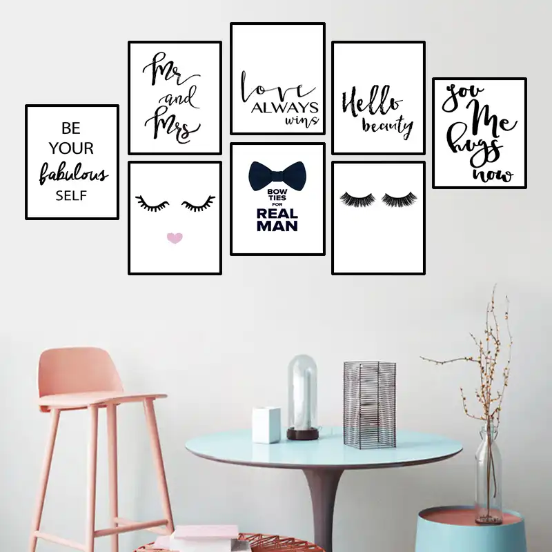 Cuadro De Pared De Boda Mr Mrs Love Para Dormitorio Maquillaje
