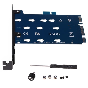 

Dual Interface M.2 NGFF to SATA and mSATA to SATA3 Adapter Card SSD Adapter Kit C26